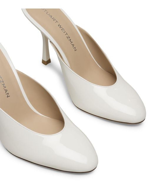 Stuart Weitzman Metallic Heeled Mules