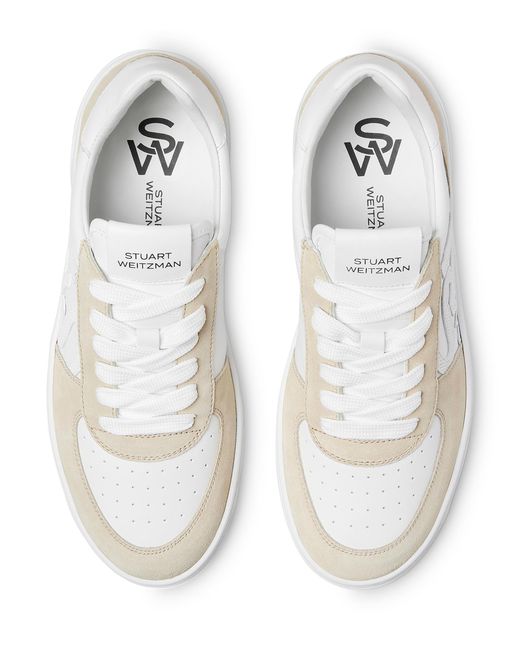 Stuart Weitzman White Sw Courtside Monogram Sneaker
