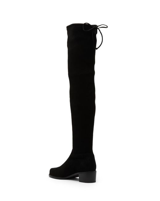 Stuart Weitzman Black Suede Knee-High Boots For