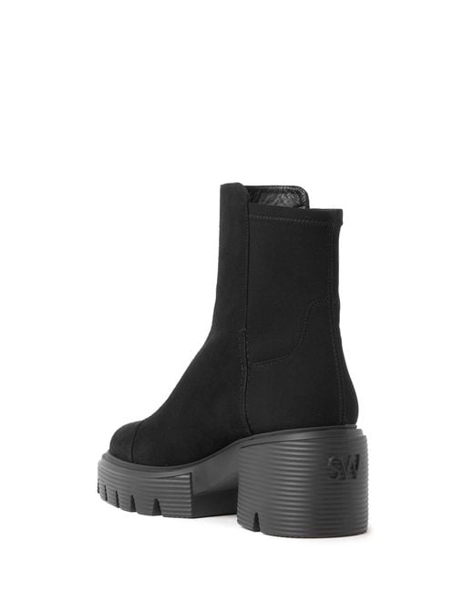 Stuart Weitzman Black Chic Mini Heel Booties For