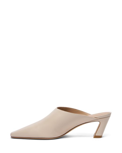 Stuart Weitzman White Stassi Mule 50