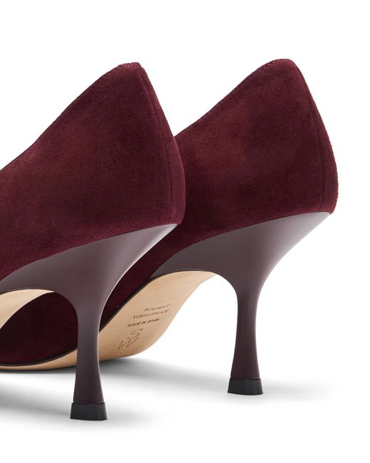 Stuart Weitzman Purple Pointed-Toe Suede Stiletto Pumps