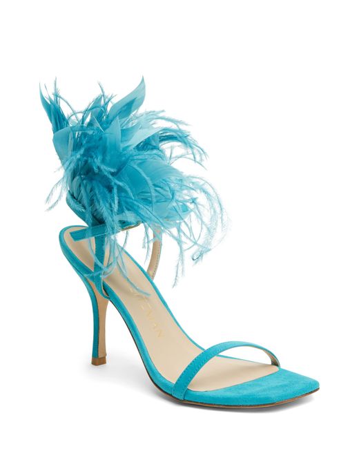 Stuart Weitzman Blue Plume 100 Sandal