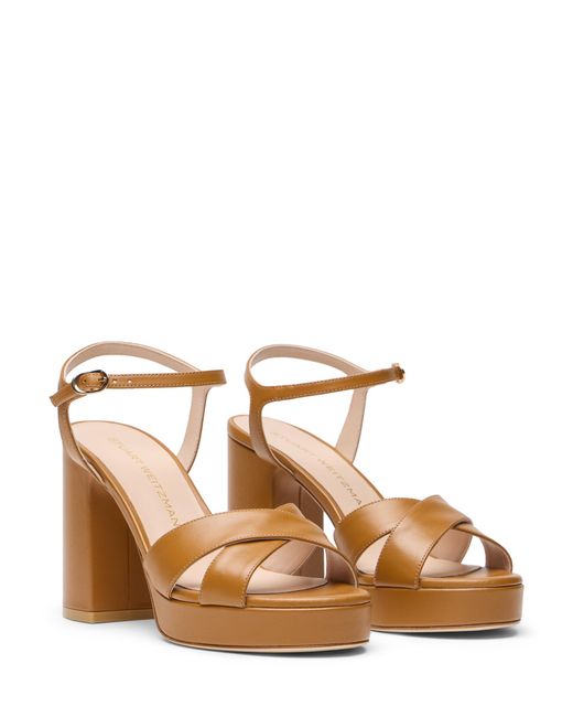 Stuart Weitzman Brown Dayna Platform Sandal