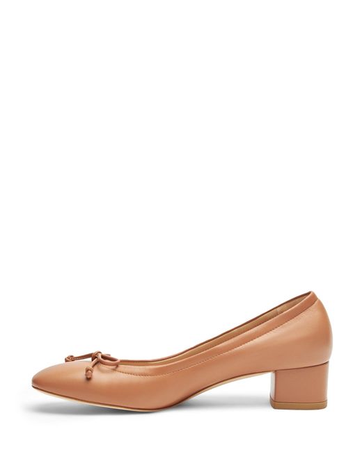 Stuart Weitzman Brown Bria 35 Ballet Pump, Pumps, , Lacquered Nappa