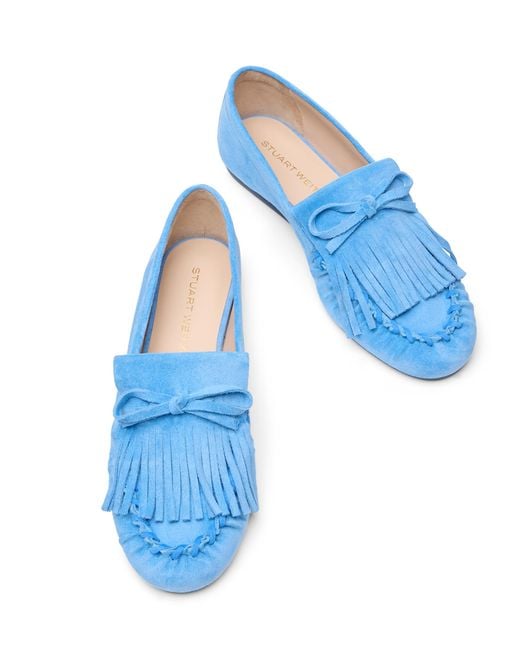 Stuart Weitzman Blue Loafers