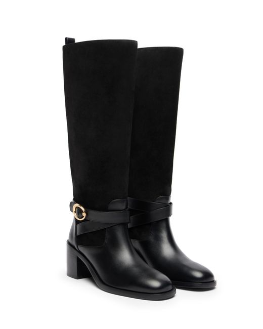 Stuart Weitzman Black Benni Riding Boot 55