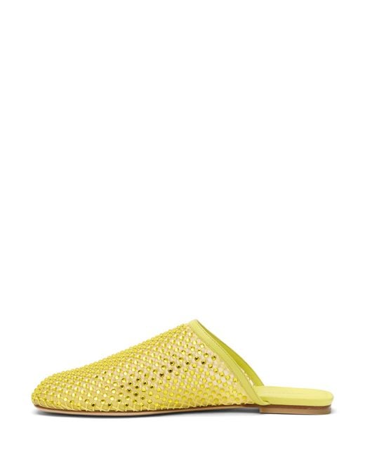 Stuart Weitzman Yellow Bareitall Shine Mule