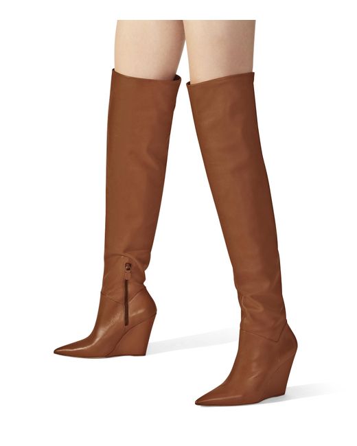 Stuart Weitzman Brown Saloon 100 Wedge Boot