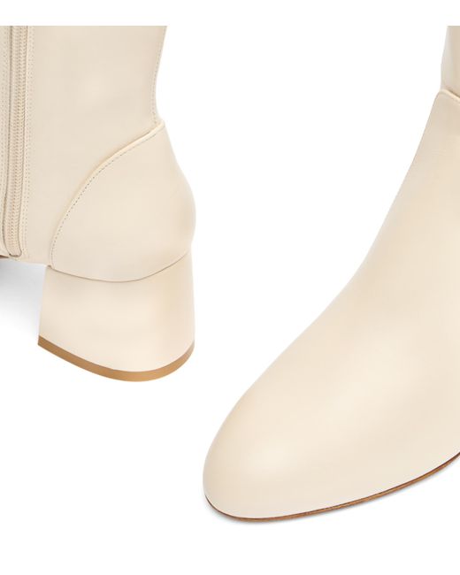 Stuart Weitzman White Essentialist Zip 60