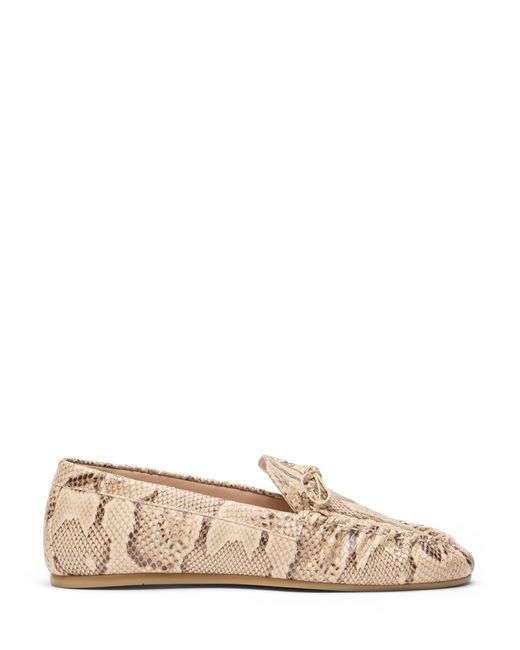 Stuart Weitzman Natural Britt Bow Loafer