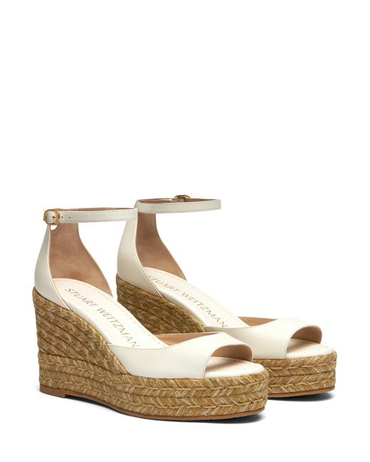 Nudistia Espadrille Wedge Stuart Weitzman en coloris Metallic