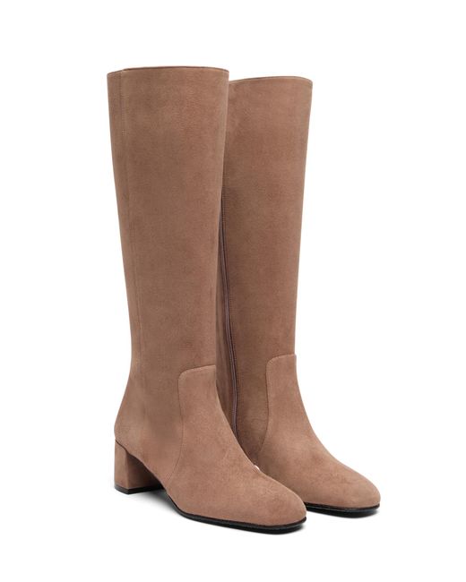 Stuart Weitzman Brown Maeve Zip Boot
