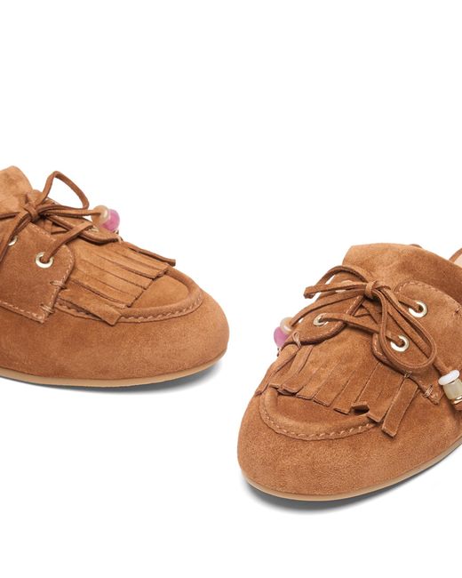 Stuart Weitzman Brown Majorca Tinsley Mule