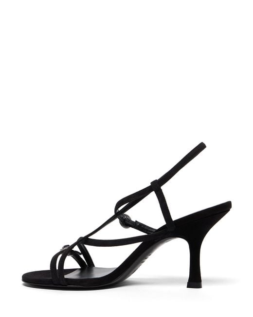 Stuart Weitzman Black Kensington Strappy Sandal 85