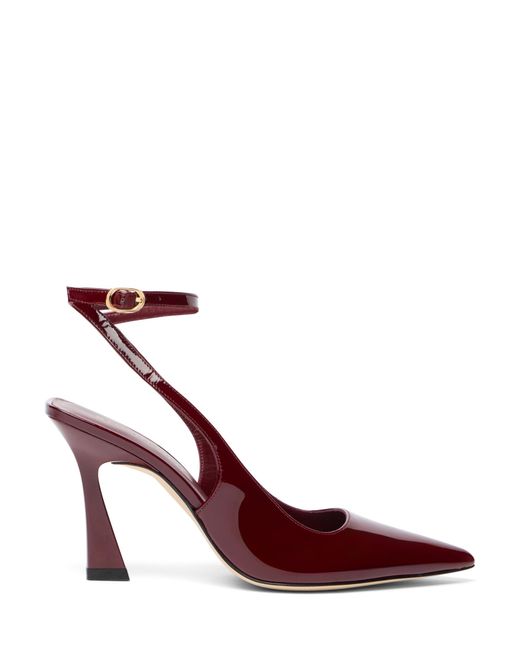 Stuart Weitzman Red Vinnie 85 Strap Pump