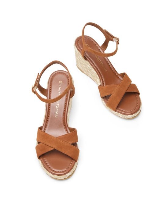 Stuart Weitzman Brown Dayna Espadrille Wedge