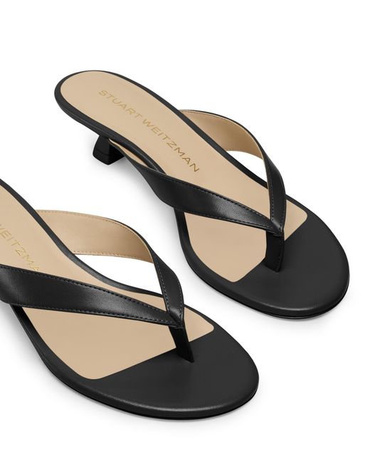 Stuart Weitzman Black Rio Sleek Sandal 35
