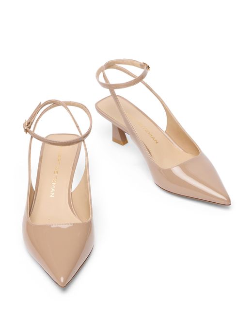 Stuart Weitzman Natural Vinnie 50 Strap Pump