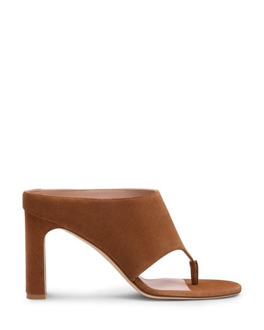 Stuart Weitzman Brown Babette Thong 85