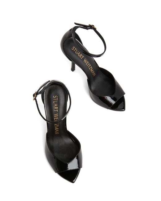 Stuart Weitzman Black , NUDIST POINT 100 SANDAL, SANDALEN,