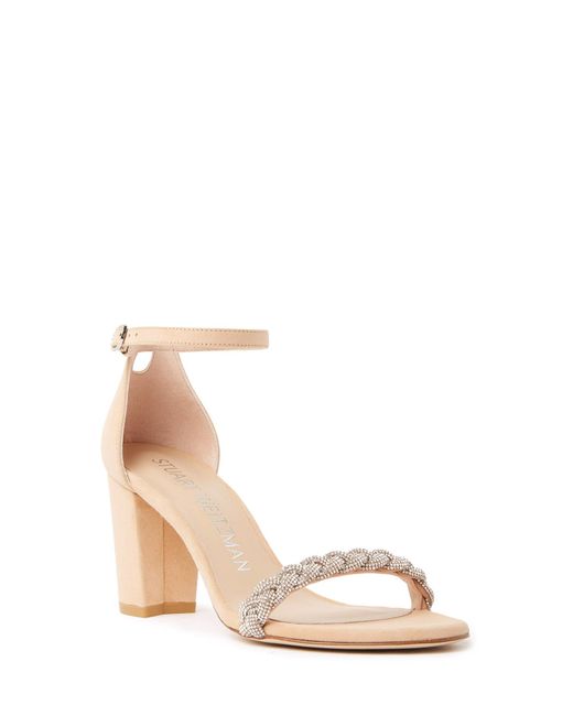 Stuart Weitzman Natural Nearlynude Highshine Sandal