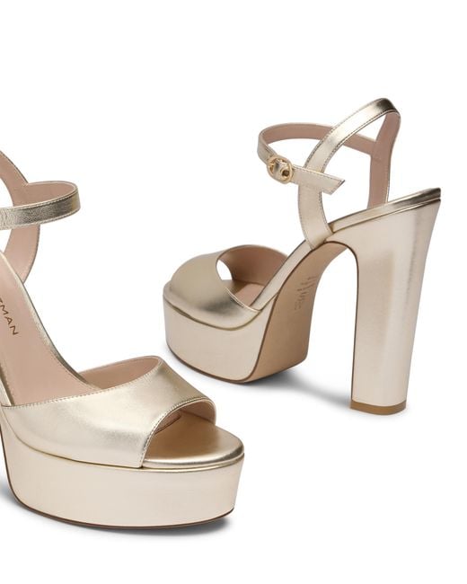Stuart Weitzman Metallic Reade Platform Sandal
