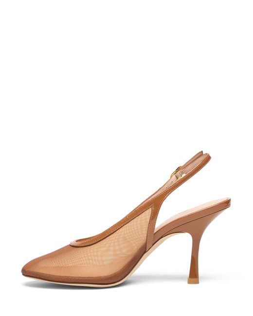 Stuart Weitzman Natural Bareitall Slingback 85