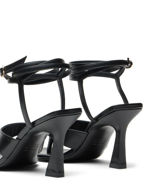 Stuart Weitzman Black Vinnie Wrap Thong 85