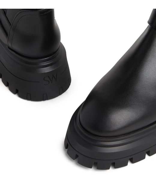 Stuart Weitzman Black Maverick Bedford Moto Bootie
