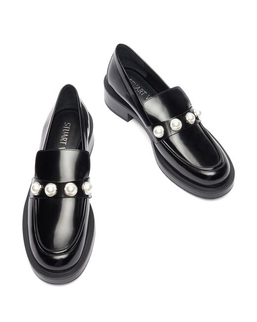 Stuart Weitzman Black , Portia Bold Loafer, Flats And Loafers,