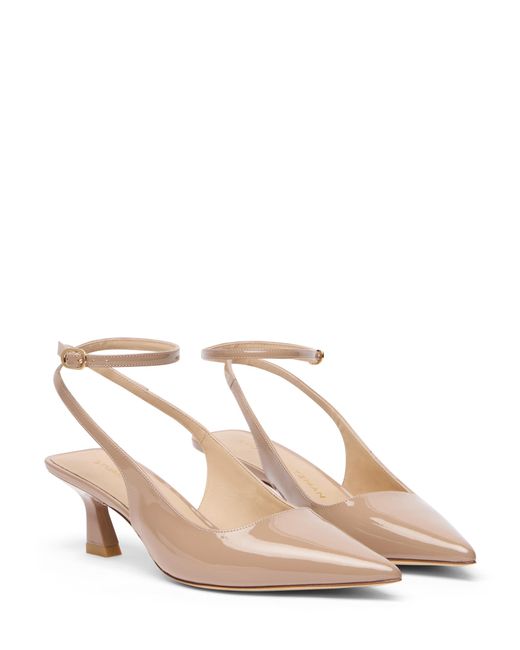 Stuart Weitzman Natural Vinnie 50 Strap Pump