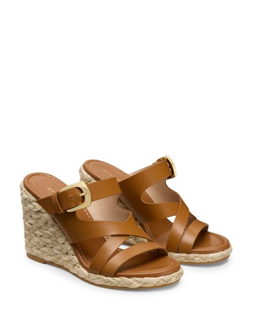 Stuart Weitzman Brown Sai Espadrille Wedge