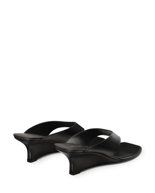 Stuart Weitzman Black Vinnie Wedge Thong 50