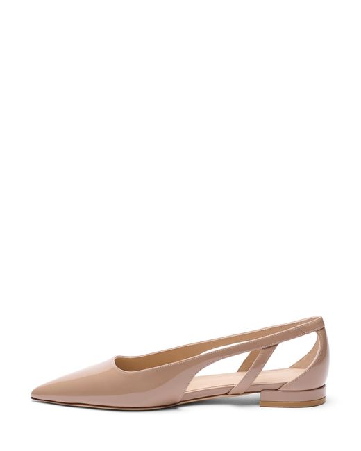 Stuart Weitzman Natural Stuart Power Cutout Flat