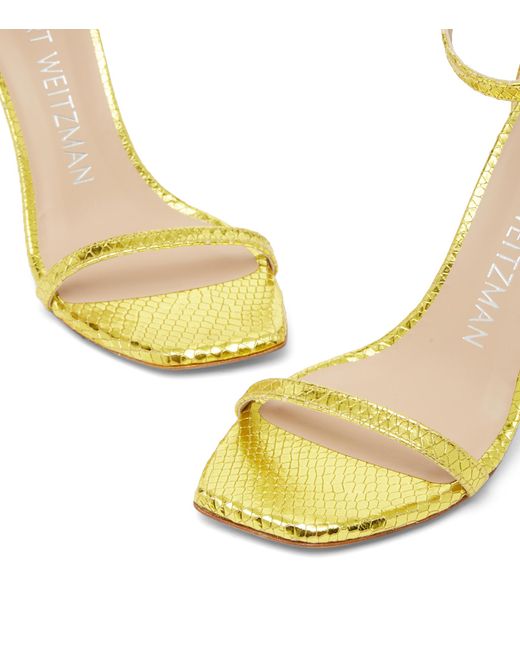 , NUDISTCURVE 100 SANDAL, Last chance, di Stuart Weitzman in Metallic