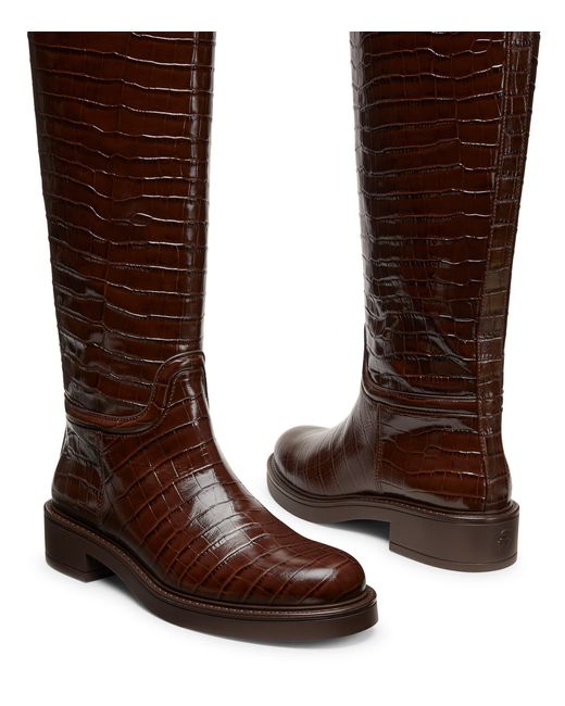 Stuart weitzman croc boots sale