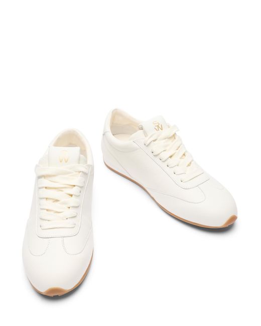 Stuart Weitzman White Colton Sleek Sneaker