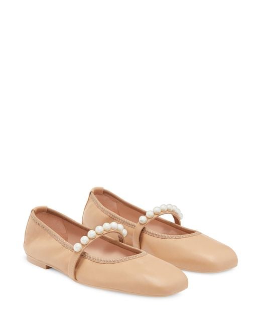 Stuart Weitzman Natural , Goldie Ballet Flat, Flats And Loafers,