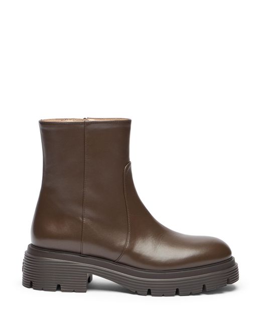 Stuart Weitzman Brown Hudson Lite Zip Bootie