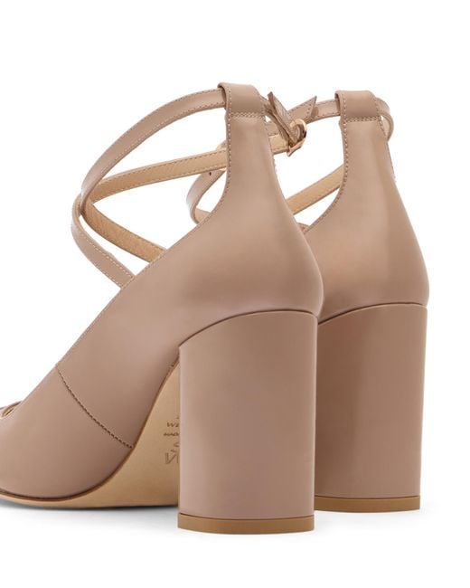 Stuart Weitzman Pink Eden 85 Strap Pump