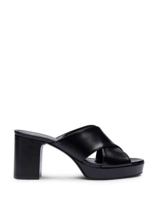 Stuart Weitzman Black Dayna Platform Slide