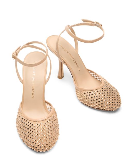 Stuart Weitzman Metallic Bareitall Shine Pump 100