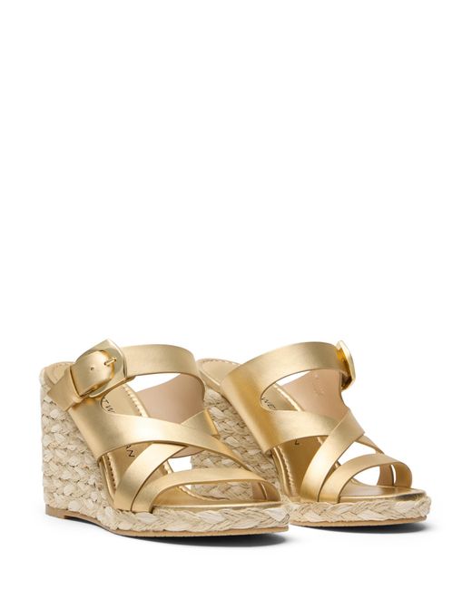 Stuart Weitzman Metallic Sai Espadrille Wedge