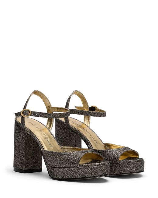 Stuart Weitzman Metallic Dayna Ii Platform Sandal