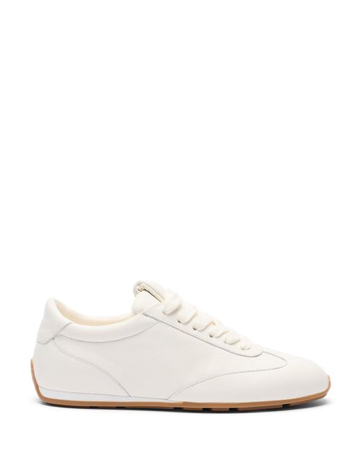 Stuart Weitzman White Colton Sleek Sneaker