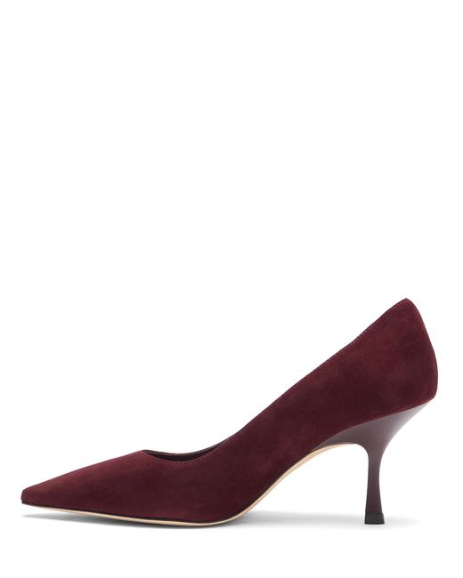 Stuart Weitzman Purple Pointed-Toe Suede Stiletto Pumps