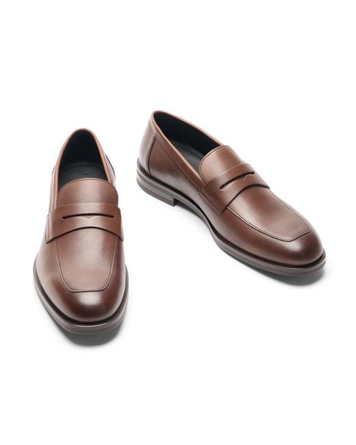 Stuart Weitzman Brown Sw Club Classoc Penny Loafer for men