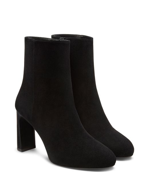 Stuart Weitzman Black Babette Platform Zip Bootie