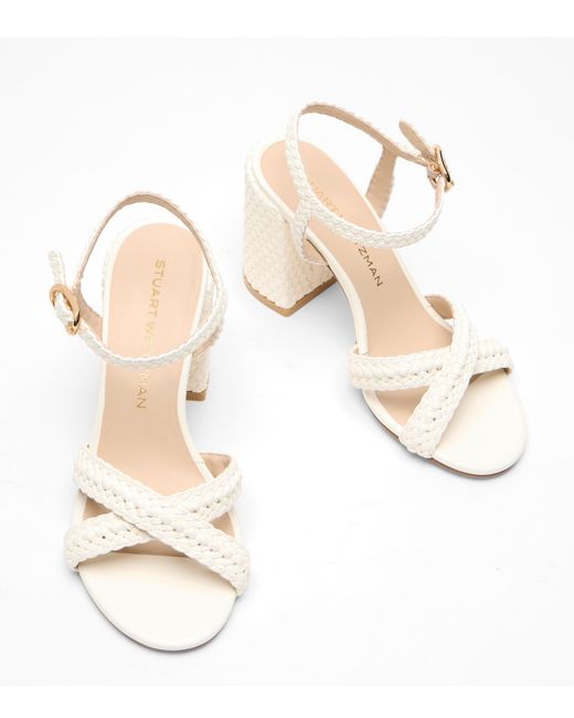 Stuart Weitzman Metallic Alyssa Woven Block 85